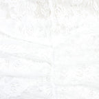 White Lace High-Low Dress with Ruffle Hem