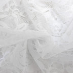 White Lace High-Low Dress with Ruffle Hem