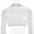 White Satin Crop Top and Maxi Skirt Set