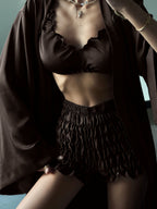 Satin Lounge Set with Robe - Three Piece