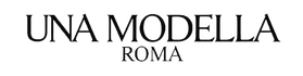 Logo of 'UNA MODELLA ROMA' with black text on a white background